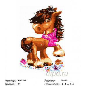  Озорной пони Раскраска по номерам на холсте Molly KH0266