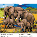 Семья слонов Раскраска по номерам на холсте Живопись по номерам