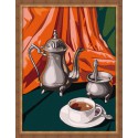 Кофейный натюрморт 30х40 Раскраска по номерам на холсте Hobbart