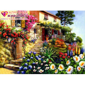  Дом в цветах Алмазная вышивка мозаика АЖ-0294
