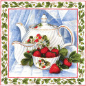 Чай с клубникой Алмазная вышивка мозаика
